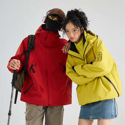 冲锋衣女三合一可拆卸外套男户外防风防水情侣旅游进藏三防登山服