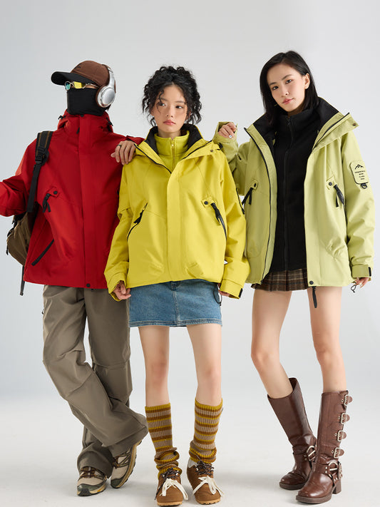 冲锋衣女三合一可拆卸外套男户外防风防水情侣旅游进藏三防登山服