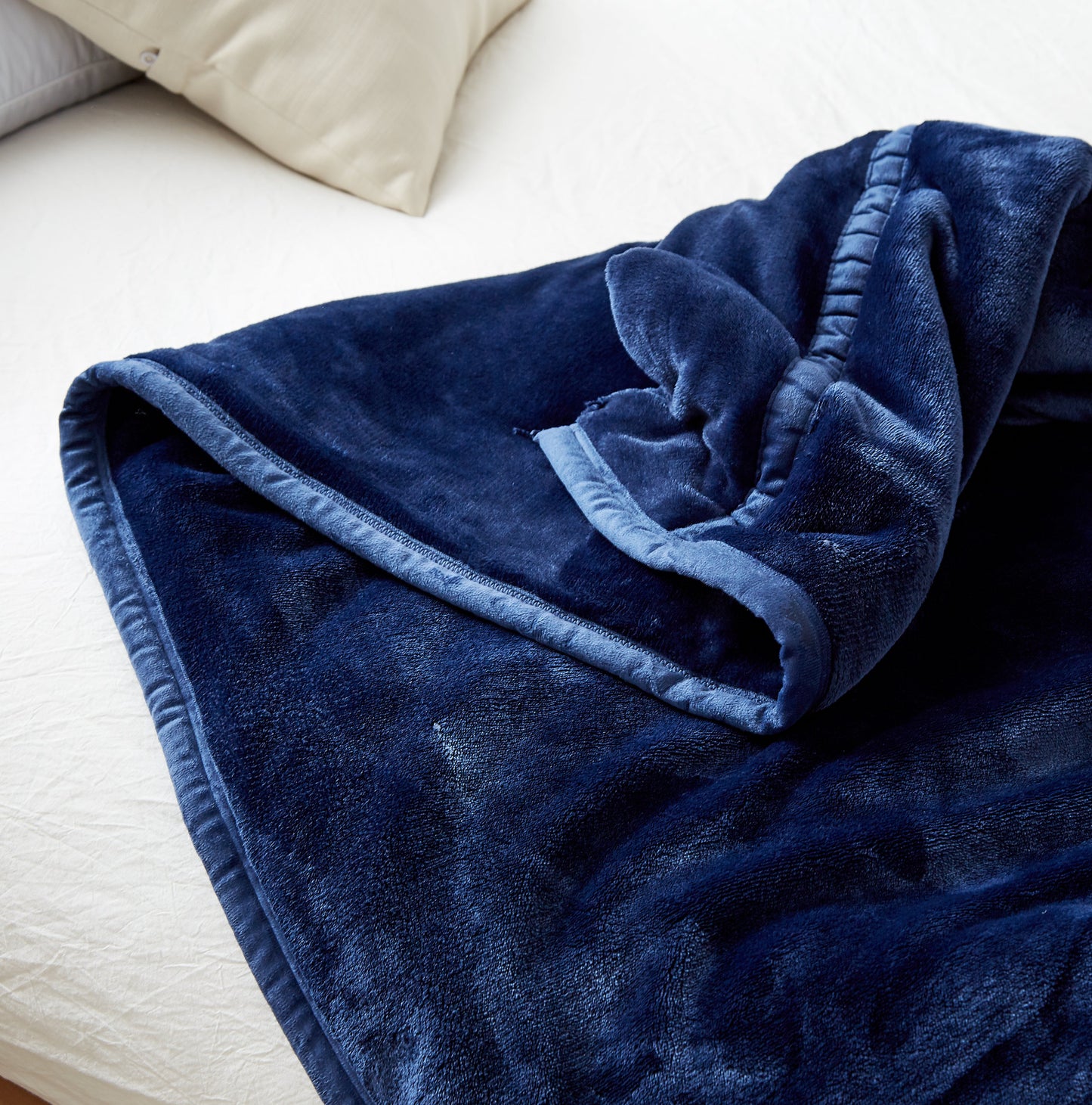 ブランケット 冬用 [暖かくて肌触り抜群] ブランケット シングル ふわふわ 軽量 柔らかい 洗える オールシーズン (ダークブルー)