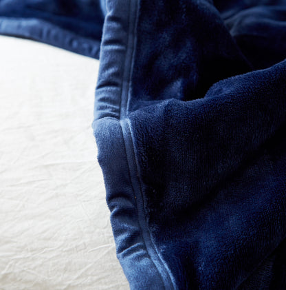 ブランケット 冬用 [暖かくて肌触り抜群] ブランケット シングル ふわふわ 軽量 柔らかい 洗える オールシーズン (ダークブルー)