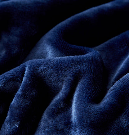 ブランケット 冬用 [暖かくて肌触り抜群] ブランケット シングル ふわふわ 軽量 柔らかい 洗える オールシーズン (ダークブルー)