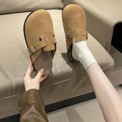 2025女款勃肯百搭韩版时尚一脚蹬拖鞋百搭复古拖鞋外穿包头勃肯鞋