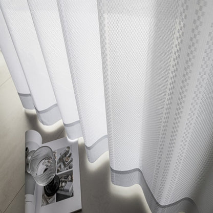 R-3　人気のエコリエ・ホワイトレース・柄出しストライプ。　遮熱・保温・UVカット・遮像